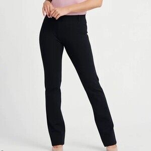 Betabrand Women's Straight-Leg Classic Black Dress Pant Size XL Petite Yoga Pant